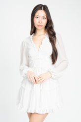 Mackenzie Ruffle Trim Mini Dress