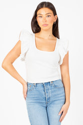 Bree Poplin Knit Blouse