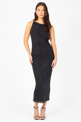 Arielle Rhinestone Midi Mesh Dress
