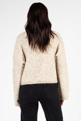 Lyla + Luxe Madge Crewneck Braid Front Sweater