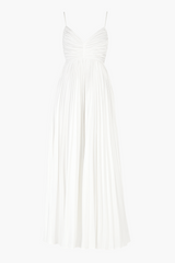 Zephrya Tie Back Satin Pleated Gown