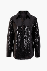 Starlite Collared Sequin Blouse