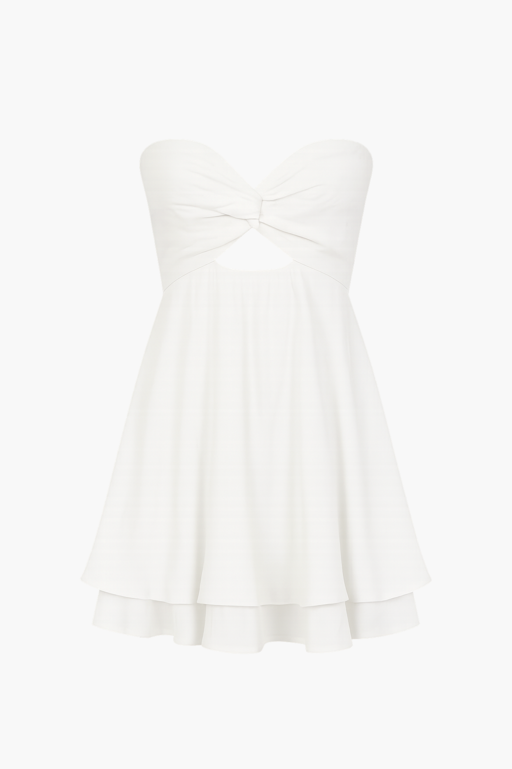 Amoura Strapless Twist Shimmer Mini Dress