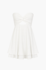 Amoura Strapless Twist Shimmer Mini Dress