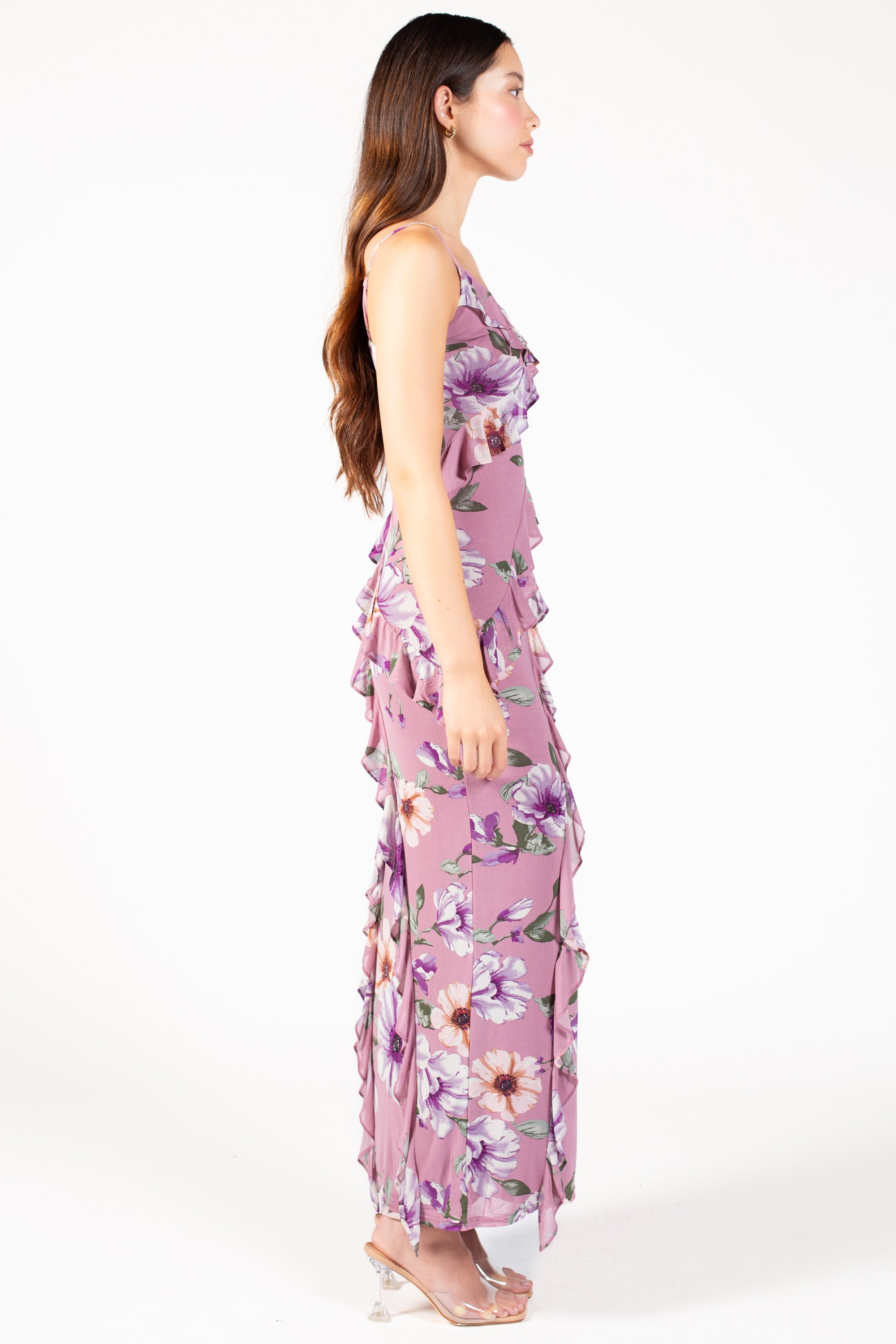 Brielle Floral Ruffle Maxi Dress