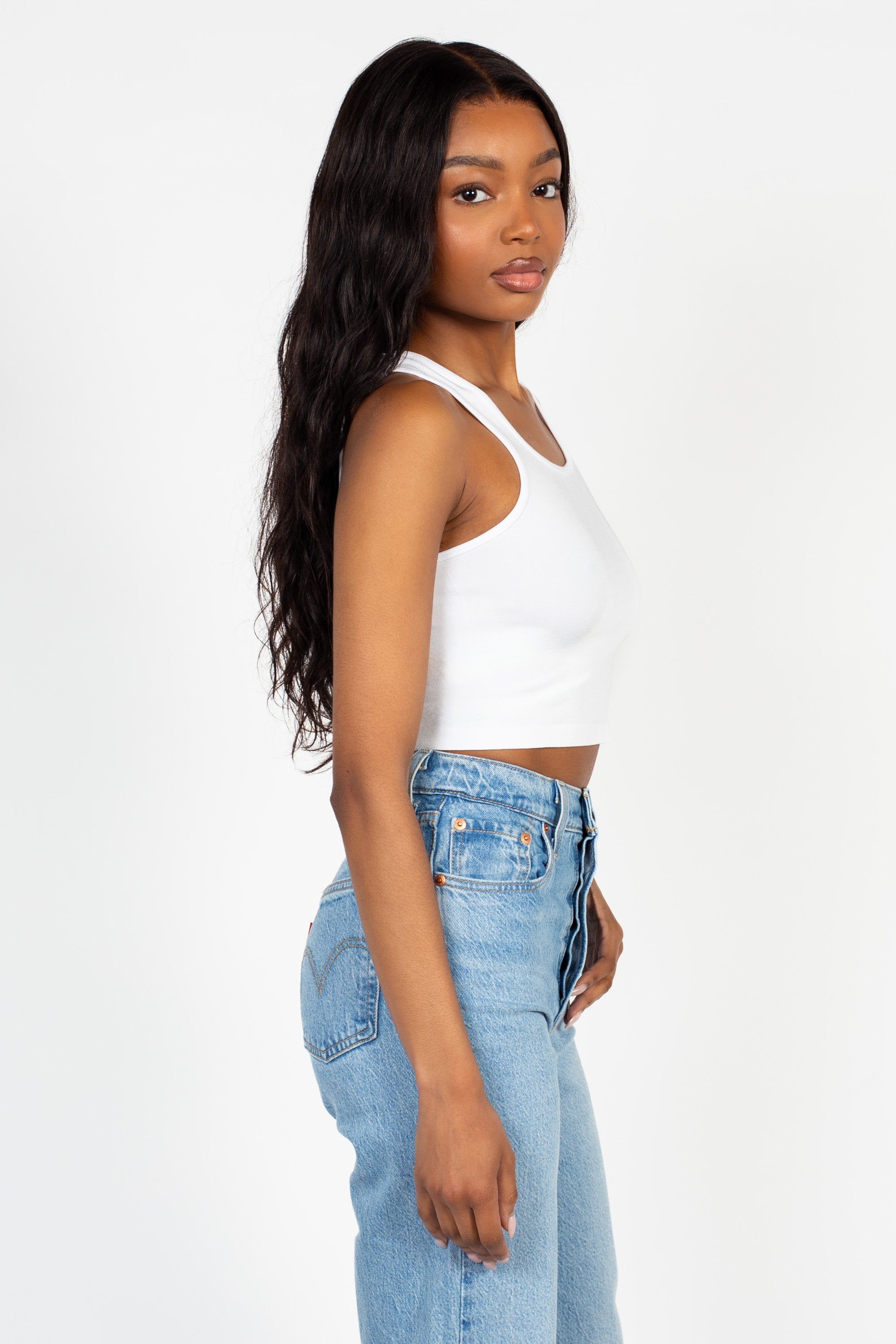 C'est Moi Bamboo Crop Tank Top