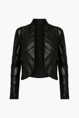 Noir Mesh Vegan Leather Jacket