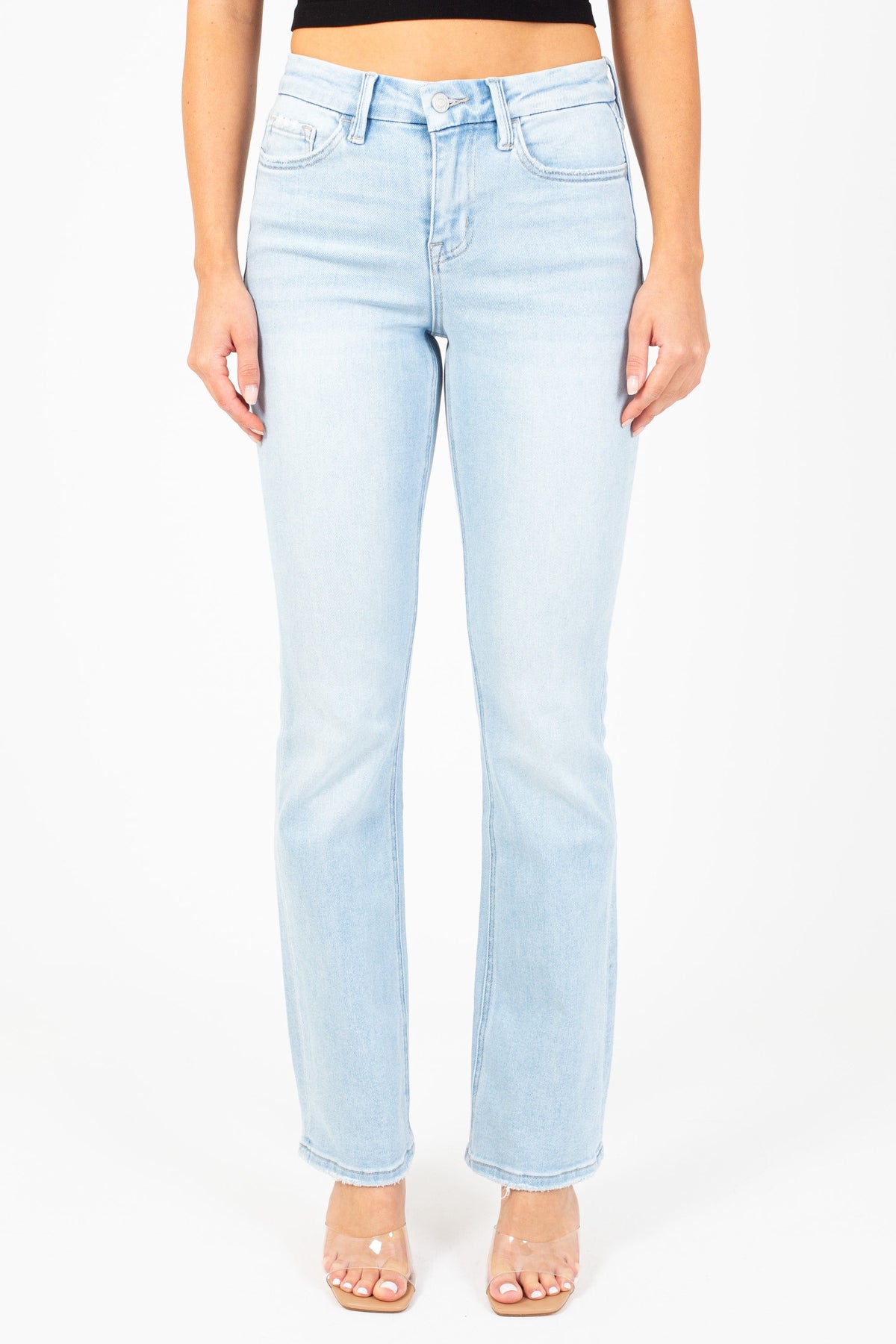 Flying Monkey® Seamless Raw Hem Bootcut Jean