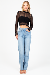 Seren Lace Mesh Blouse