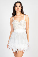 Born This Way Embellished Bustier Crop Top