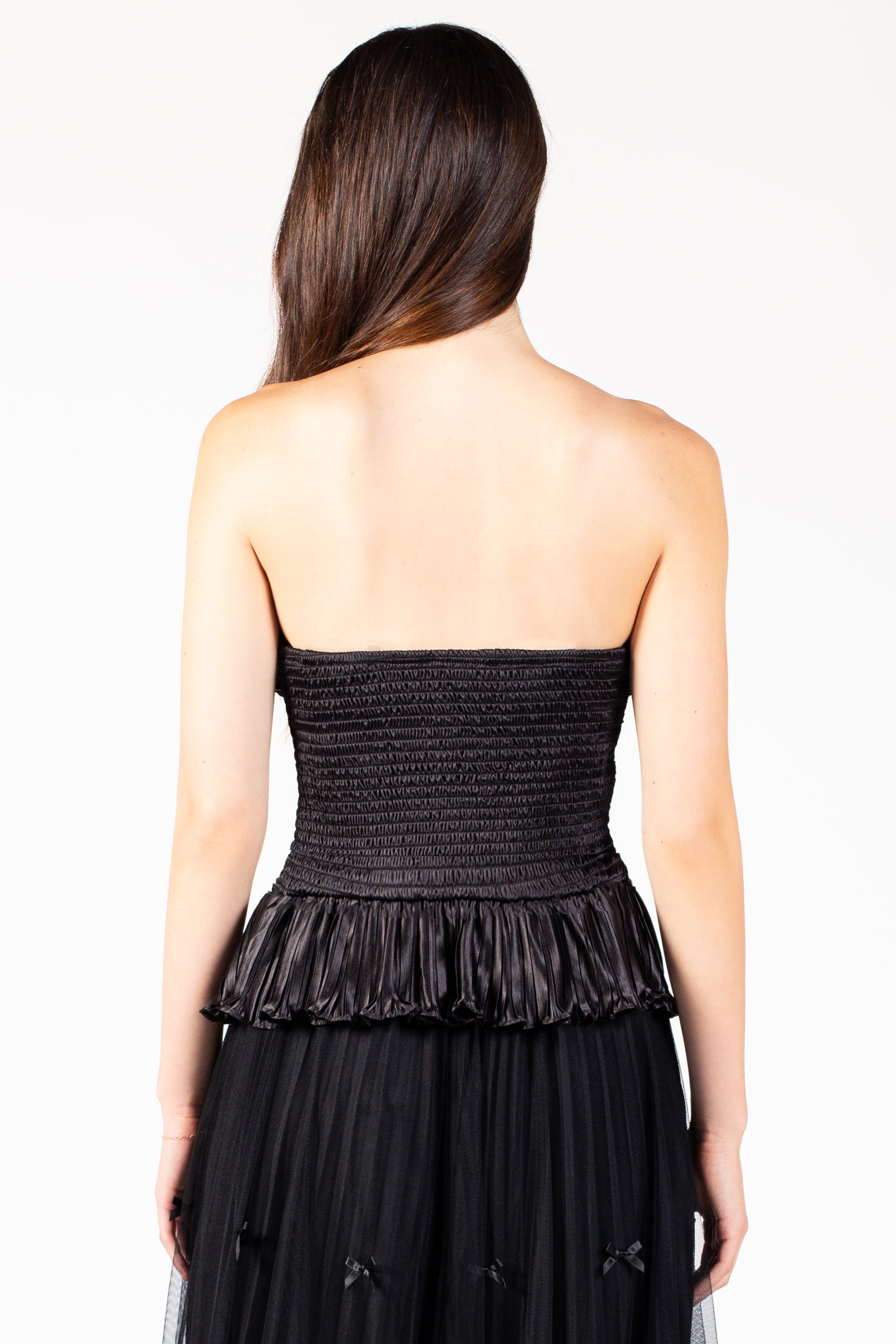 Ambrosia Satin Ruffle Blouse